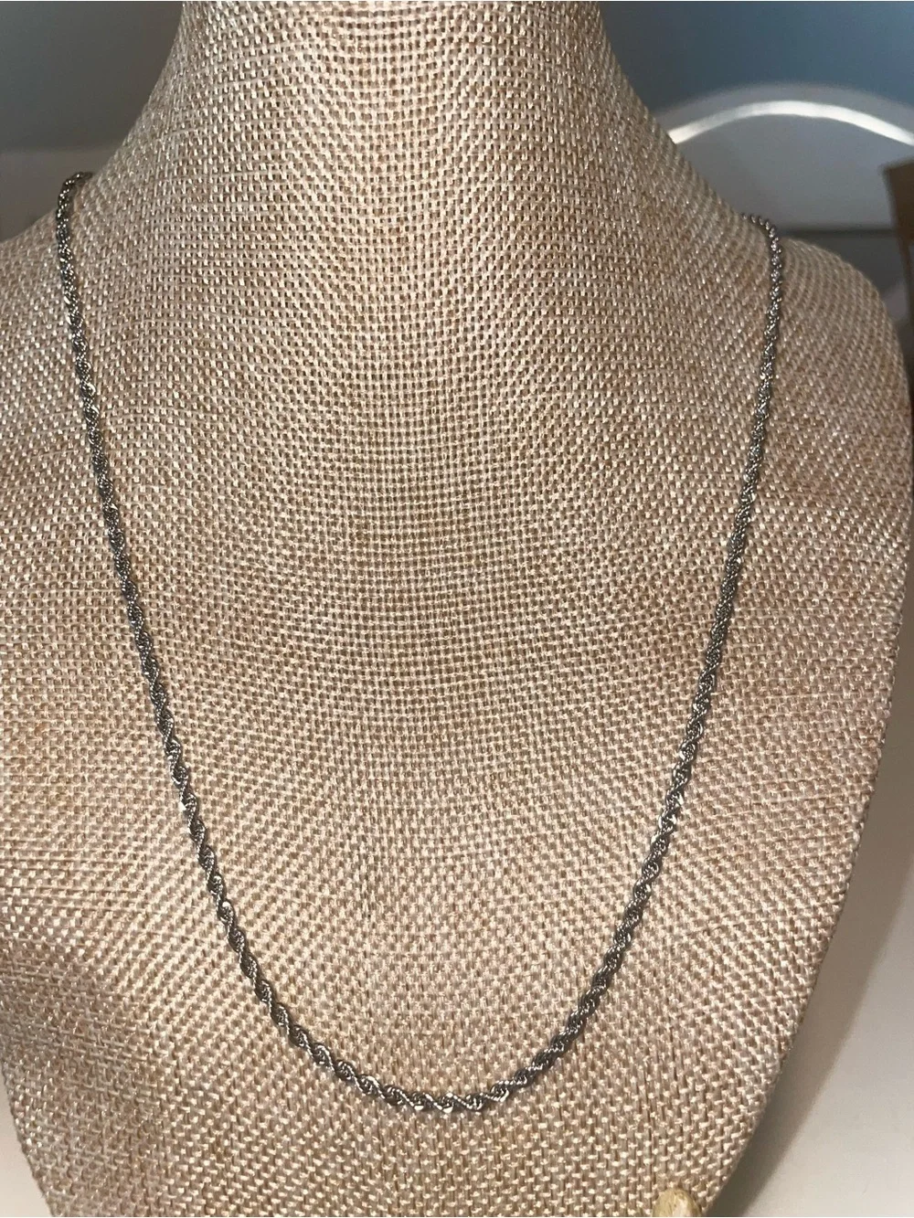 stainless steel Rope Chain Necklace 28” lobster claw clasp
